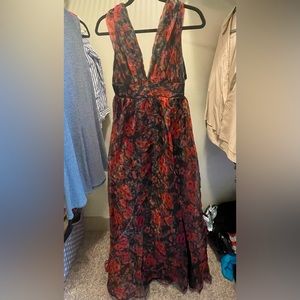 Formal Floral Black Tie Gown